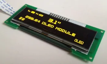 3,1-дюймовый 10-контактный Желтый OLED-модуль SSD1322 Drive IC 256 * 64 SPI Интерфейс 5V
