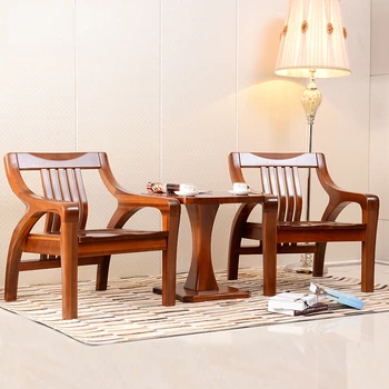 Набор столов и стульев для отдыха из цельного дерева, мебель для балкона из тикового дерева Muebles