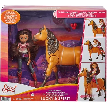 Оригинальная поездка на дикой лошади Spirit Вместе, Lucky & Spirit, детская игрушка, подарки на День рождения, электрические игрушки-лошади, фигурка Модель