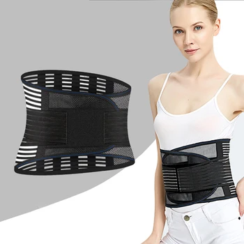 Эластичный пояс для спортивной защиты талии, дышащий Регулируемый сетчатый пояс-тренажер для поддержки позвоночника для женщин